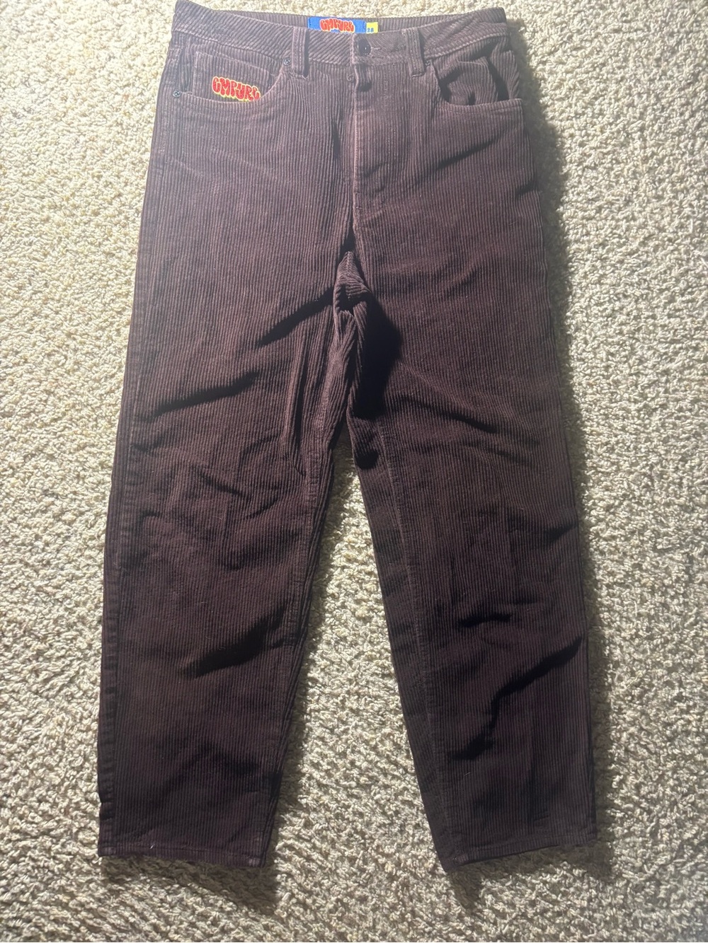 Empyre Men's Corduroy Relaxed Jeans in Dark Brown